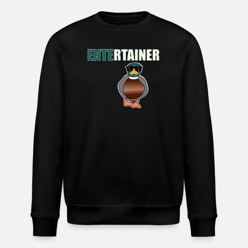 Entertainer Ente - Stanley/Stella Unisex Bio-Sweatshirt ROLLER - Schwarz