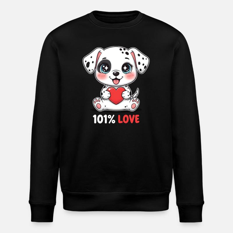 101 % Amour Chiot Dalmatien - Sweat bio ROLLER Stanley/Stella Unisexe - noir