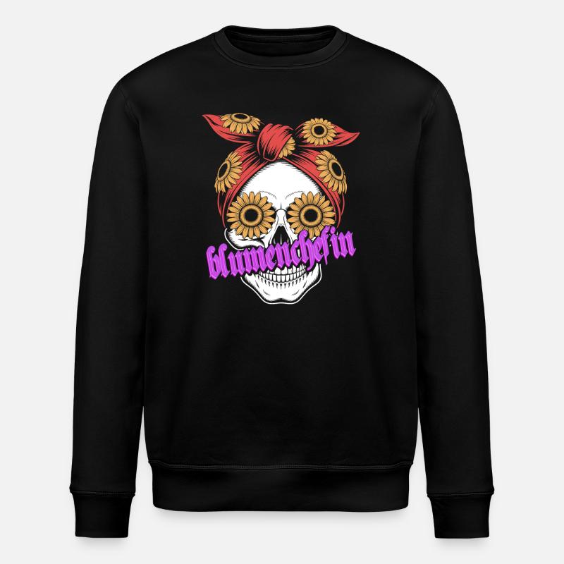 Chefin der Blumen - Stanley/Stella Unisex Bio-Sweatshirt ROLLER - Schwarz