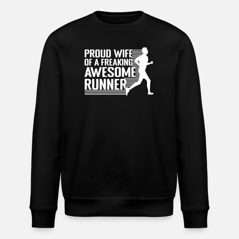 Marathon Runner Freaking Awesome Running Gift - Stanley/Stella Unisex Bio-Sweatshirt ROLLER - Schwarz