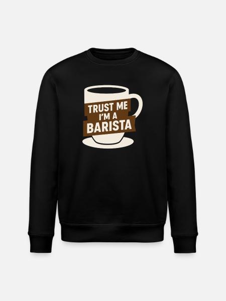 Barista Espresso Crew Coffee Slinger Latte - Stanley/Stella ROLLER Unisex Organic Sweatshirt - black