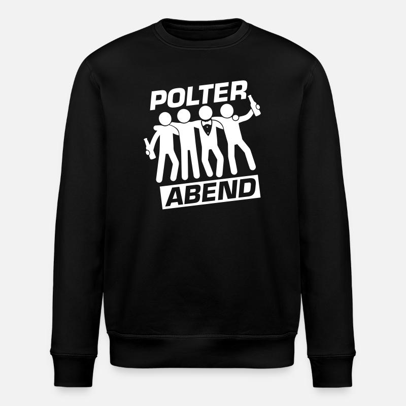 Polterabend Crew Polterhochzeit - Stanley/Stella Unisex Bio-Sweatshirt ROLLER - Schwarz