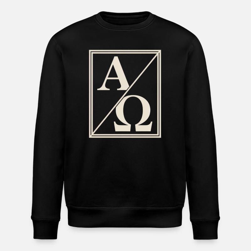 Signe de foi chrétien Alpha Omega - Sweat bio ROLLER Stanley/Stella Unisexe - noir