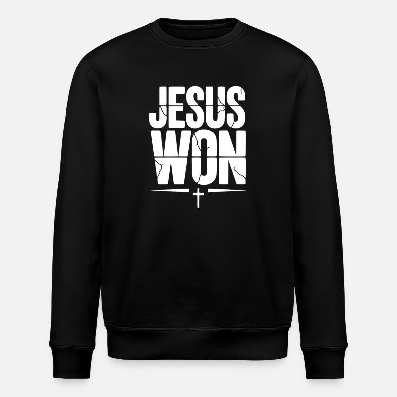 Jesus Won - Stanley/Stella ROLLER Unisex Organic Sweatshirt - black