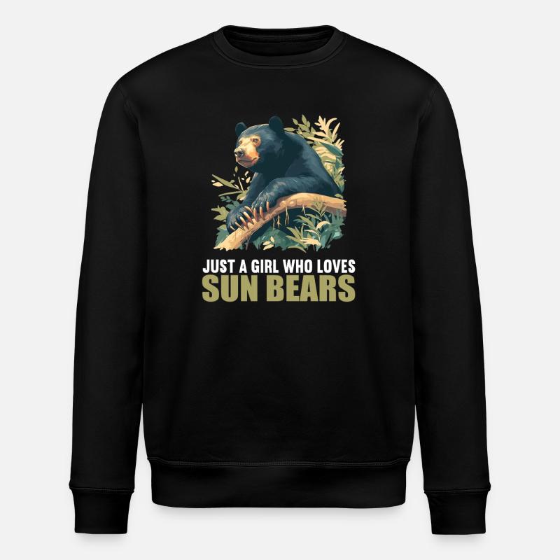 Sun Bear Malay Bear - Stanley/Stella ROLLER Unisex Organic Sweatshirt - black