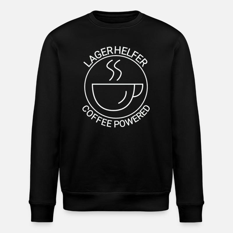 Warehouse Helper Coffee Powered - Stanley/Stella ROLLER Unisex Organic Sweatshirt - black