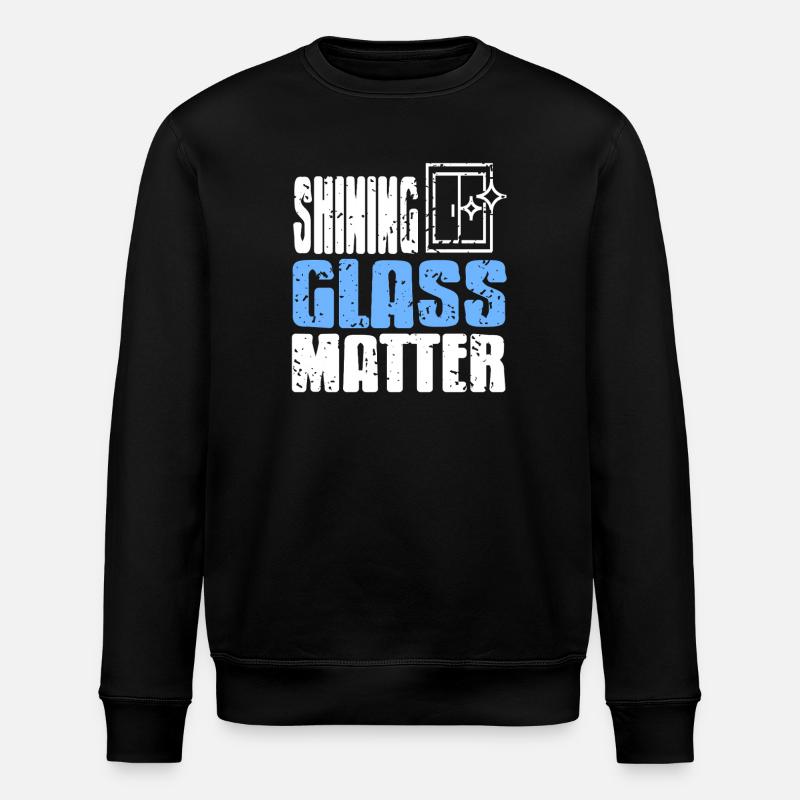Glazier Professional Craftsmanship Window Pride - Stanley/Stella ROLLER Unisex Organic Sweatshirt - black