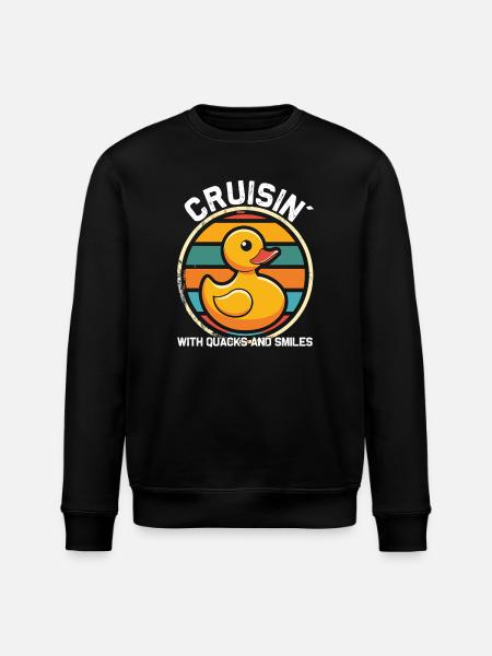 Rubber duck crew enjoys cruise - Stanley/Stella ROLLER Unisex Organic Sweatshirt - black