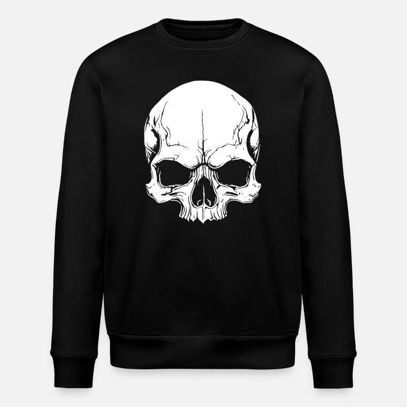 Cool skull design - Stanley/Stella ROLLER Unisex Organic Sweatshirt - black