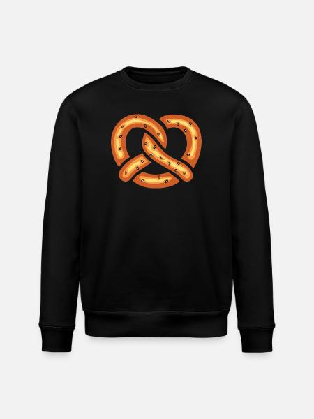 Funny Pretzel Cartoon Illustration - Stanley/Stella ROLLER Unisex Organic Sweatshirt - black