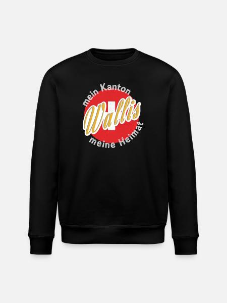 My homeland Valais gift - Stanley/Stella ROLLER Unisex Organic Sweatshirt - black