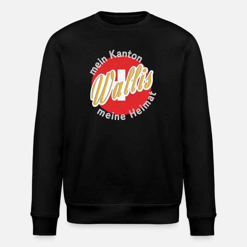 Mon cadeau Valais natal - Sweat bio ROLLER Stanley/Stella Unisexe - noir