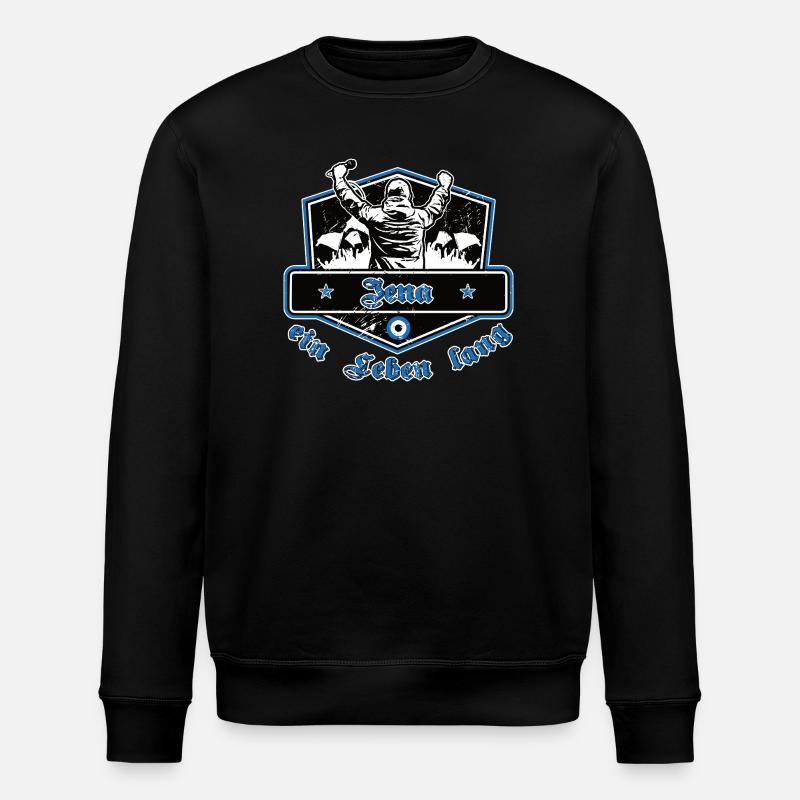 Jena ein Leben lang – Fußball - Stanley/Stella Unisex Bio-Sweatshirt ROLLER - Schwarz