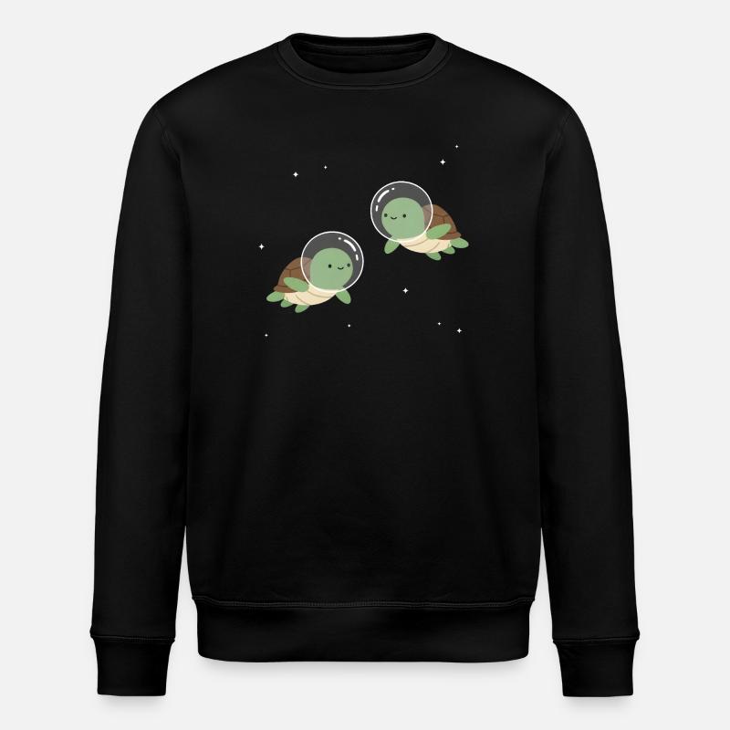 Cute Space Turtles - Stanley/Stella ROLLER Unisex Organic Sweatshirt - black