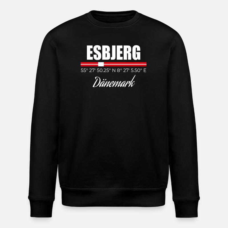 Esbjerg - Stanley/Stella Unisex Bio-Sweatshirt ROLLER - Schwarz
