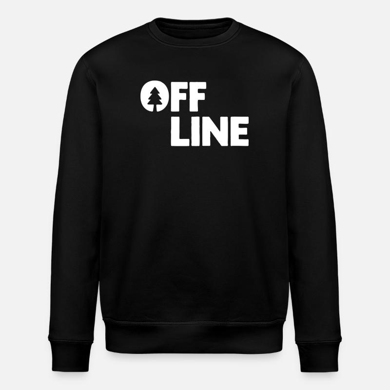 Hors ligne – Camping, Liberté, Forêt extérieure - Sweat bio ROLLER Stanley/Stella Unisexe - noir