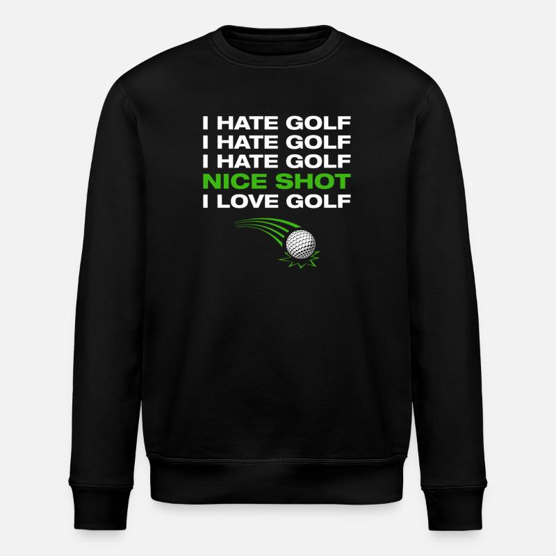 I love golf Golfer Golf Golfen - Stanley/Stella Unisex Bio-Sweatshirt ROLLER - Schwarz