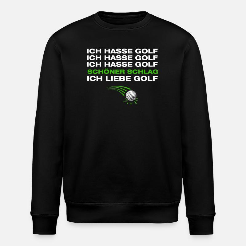 Ich liebe Golf Golfer Golfen - Stanley/Stella Unisex Bio-Sweatshirt ROLLER - Schwarz