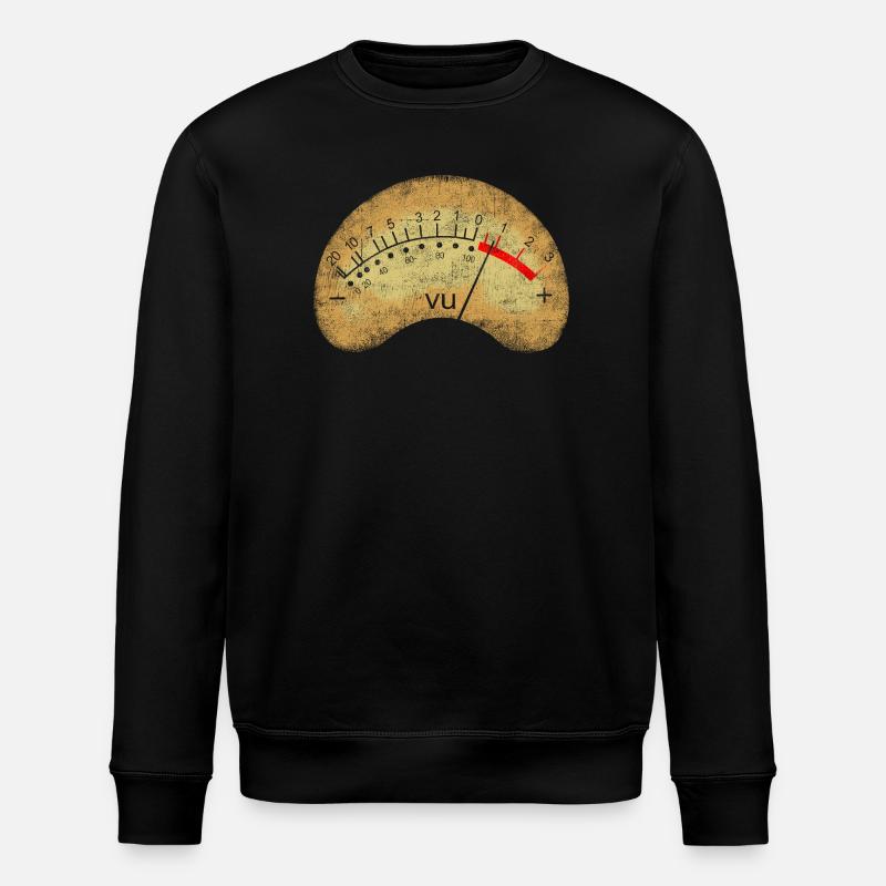 Analog VU Meter - Stanley/Stella ROLLER Unisex Organic Sweatshirt - black