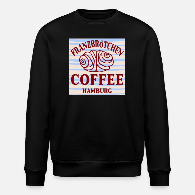 FRANZBRÖTCHEN HAMBURG COFFEE - Stanley/Stella ROLLER Unisex Organic Sweatshirt - black