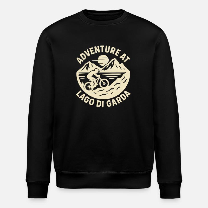 Adventure At Lago di Gards - Stanley/Stella Unisex Bio-Sweatshirt ROLLER - Schwarz