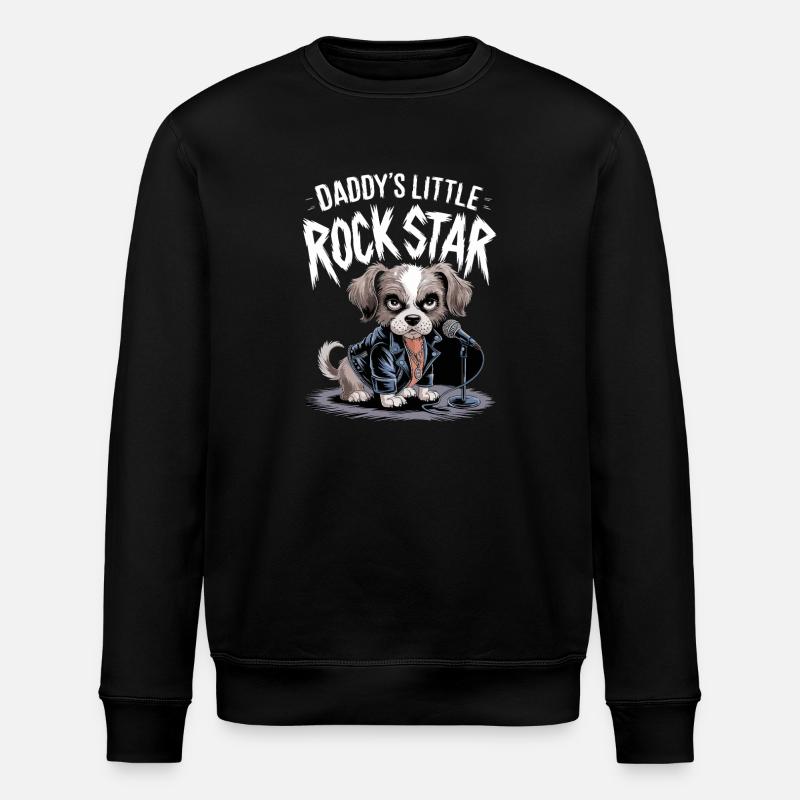 Hündischer mit Lederjacke - Stanley/Stella Unisex Bio-Sweatshirt ROLLER - Schwarz