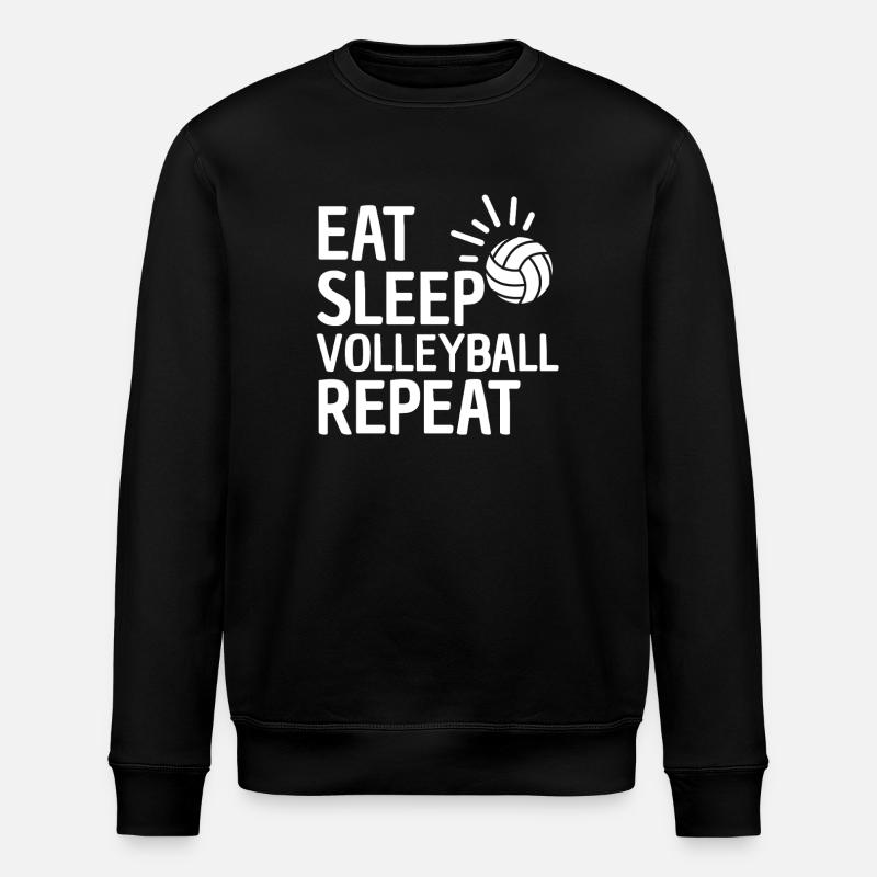 Manger dormir Volley-ball Répéter - Sweat bio ROLLER Stanley/Stella Unisexe - noir