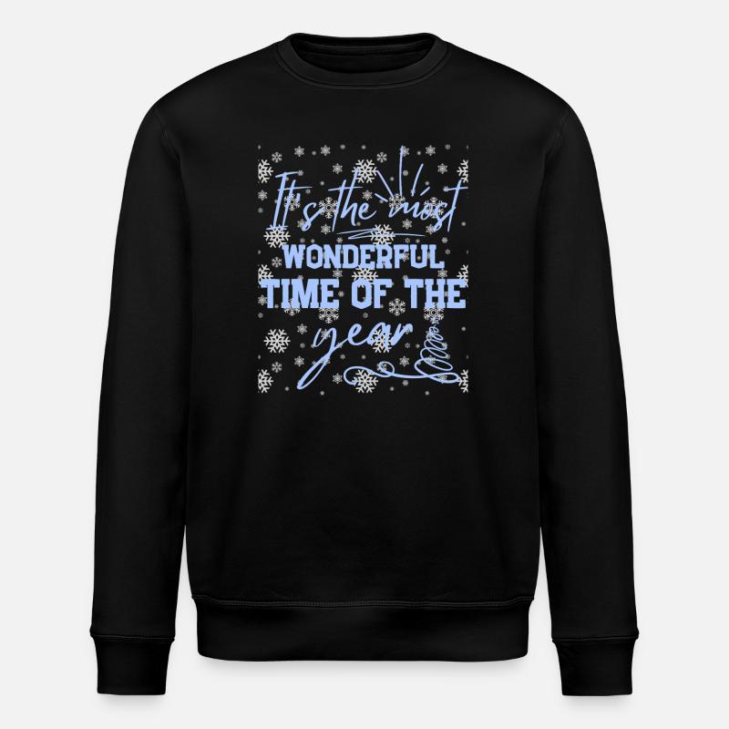 Christmas Quote Winter Vacation - Stanley/Stella Unisex Bio-Sweatshirt ROLLER - Schwarz