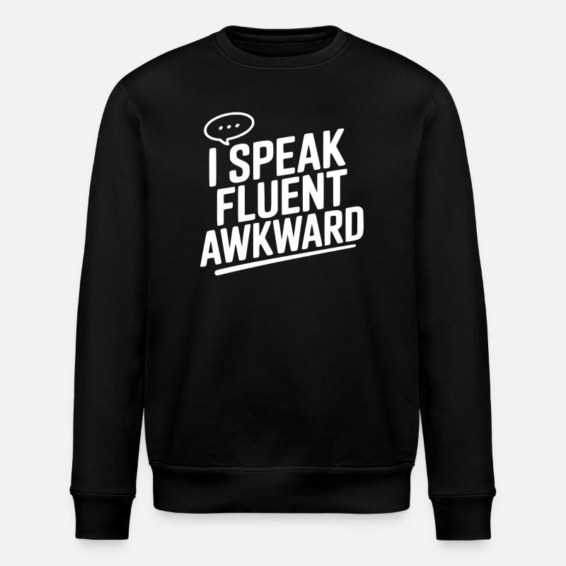 Ich spreche fließend unbeholfen - Stanley/Stella Unisex Bio-Sweatshirt ROLLER - Schwarz
