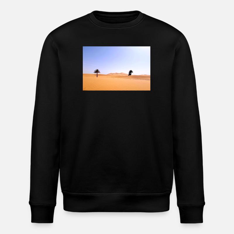 Solar Palms in Golden Desert - Stanley/Stella ROLLER Unisex Organic Sweatshirt - black