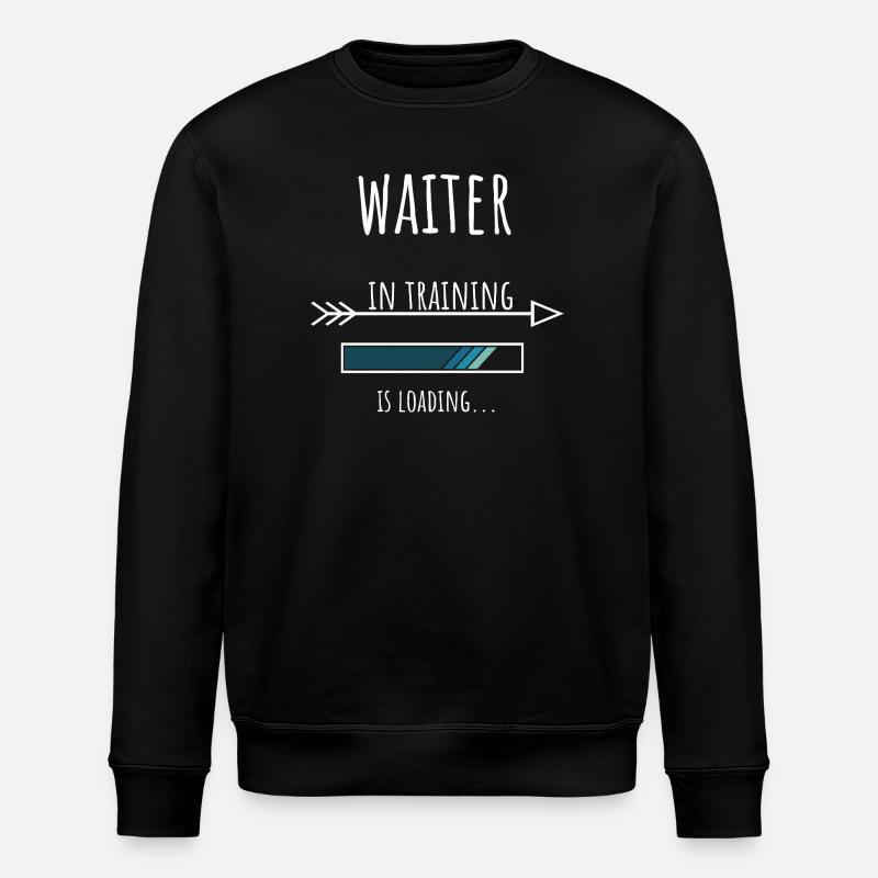 Waiter Gift Profession Training Waiter - Stanley/Stella ROLLER Unisex Organic Sweatshirt - black