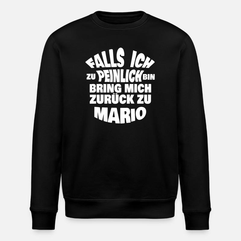 Drôle Mario citation design - Sweat bio ROLLER Stanley/Stella Unisexe - noir
