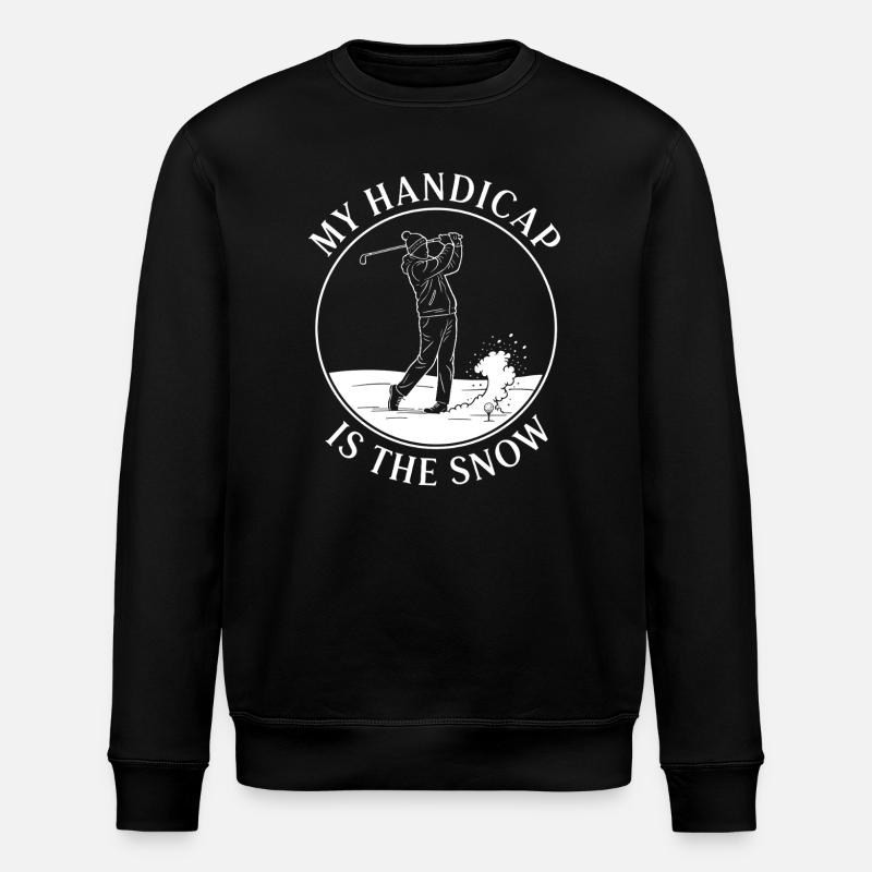 Mon handicap, c’est la neige - Sweat bio ROLLER Stanley/Stella Unisexe - noir