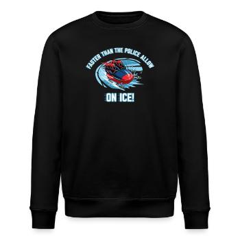 Schneller als die Polizei erlaubt - Stanley/Stella Unisex Bio-Sweatshirt ROLLER - Schwarz - Vorne - Nik (191cm)