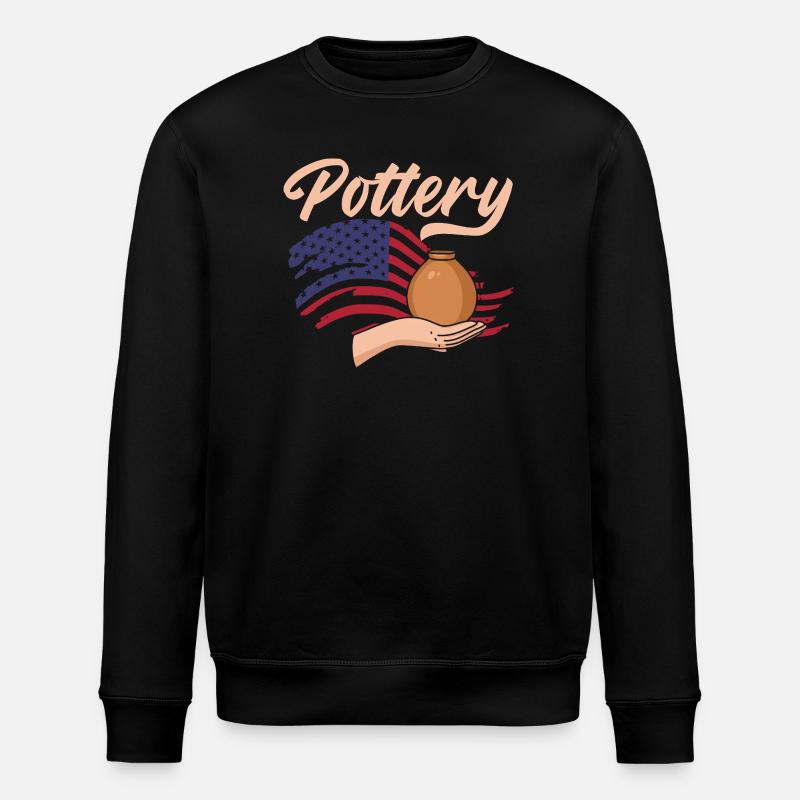 Ceramic Crafts American Style - Stanley/Stella ROLLER Unisex Organic Sweatshirt - black