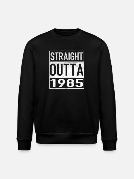 Straight Outta 1985 - Stanley/Stella ROLLER Unisex Organic Sweatshirt - black