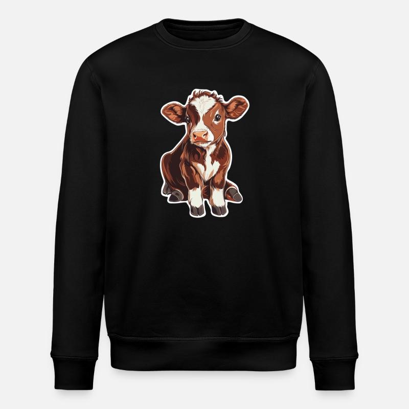 Kuh - Stanley/Stella Unisex Bio-Sweatshirt ROLLER - Schwarz