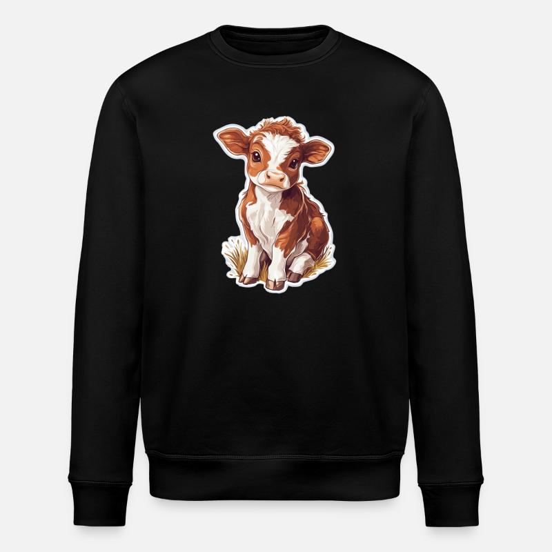 Kuh - Stanley/Stella Unisex Bio-Sweatshirt ROLLER - Schwarz