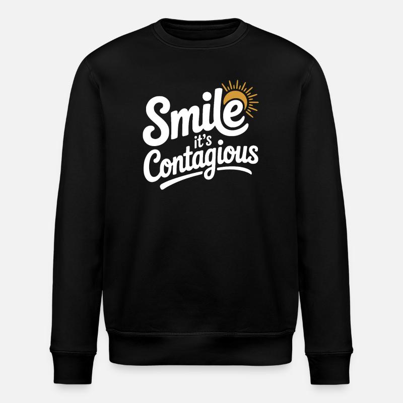 Lächeln, es ist ansteckend - Stanley/Stella Unisex Bio-Sweatshirt ROLLER - Schwarz