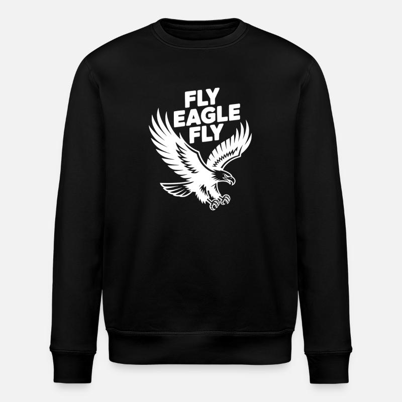 Fly Eagle Fly - Stanley/Stella ROLLER Unisex Organic Sweatshirt - black