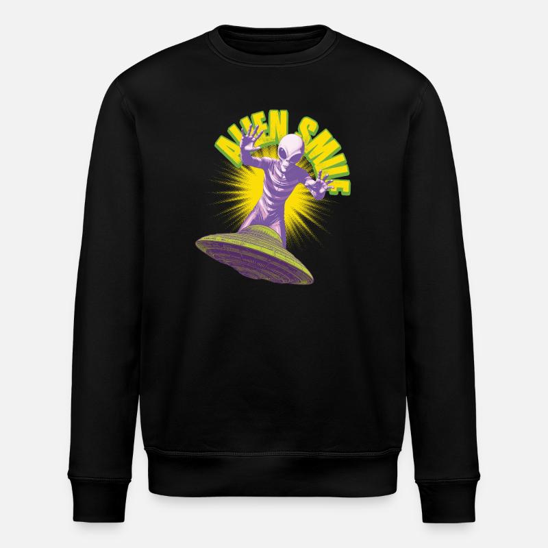 Außerirdischer Retter - Stanley/Stella Unisex Bio-Sweatshirt ROLLER - Schwarz