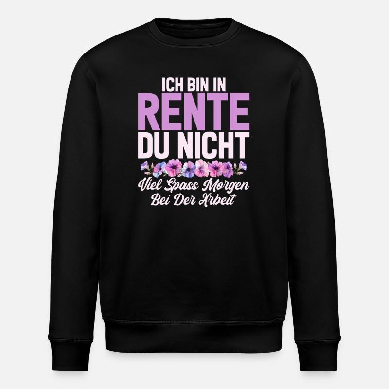 Renterin Oma Großmama Großmutter Großeltern Rente - Stanley/Stella Unisex Bio-Sweatshirt ROLLER - Schwarz