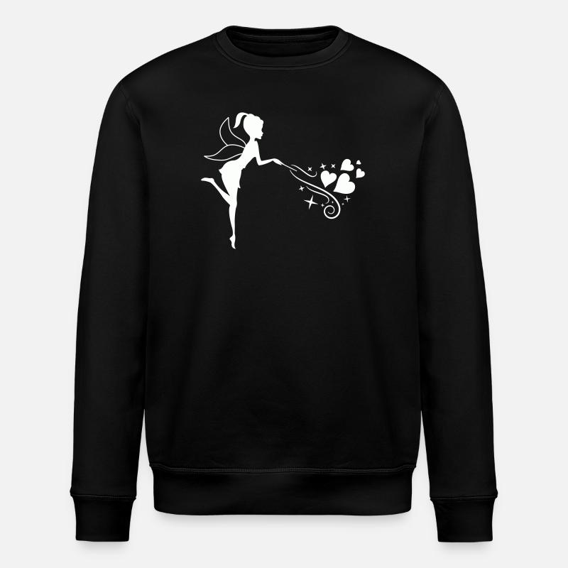 Fairytale fairy with heart magic - Stanley/Stella ROLLER Unisex Organic Sweatshirt - black