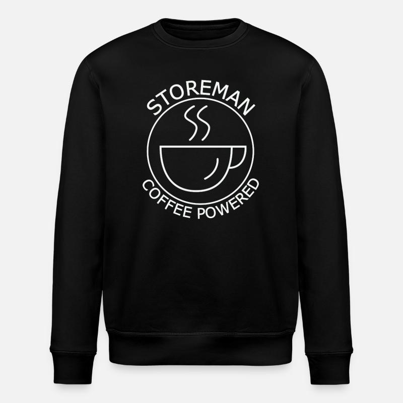 Storeman Coffee Powered - Stanley/Stella ROLLER Unisex Organic Sweatshirt - black