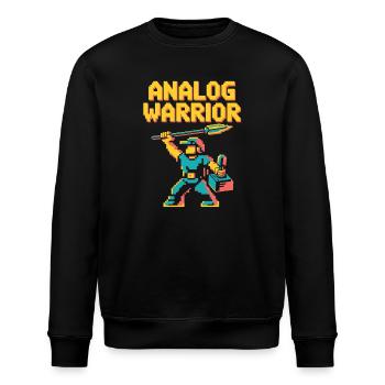 Guerrier analogique Pop Culture Rétro Jeu vidéo - Sweat bio ROLLER Stanley/Stella Unisexe - noir - Devant - Nik (191cm)