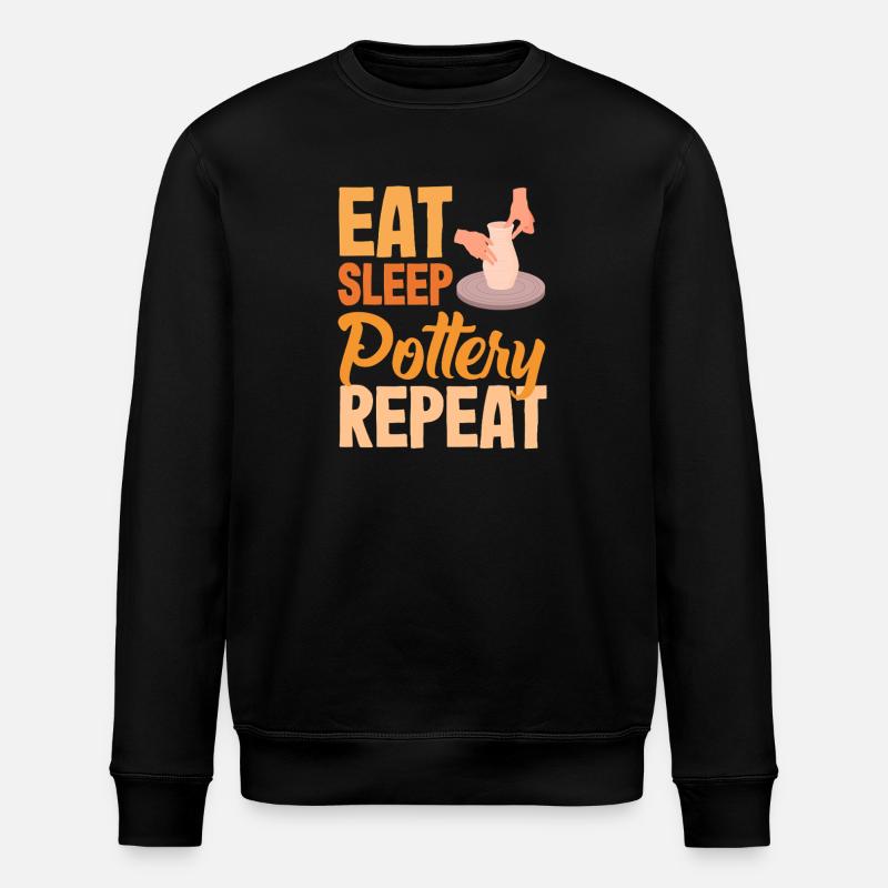 Töpfern Eat Sleep Pottery Répéter - Sweat bio ROLLER Stanley/Stella Unisexe - noir