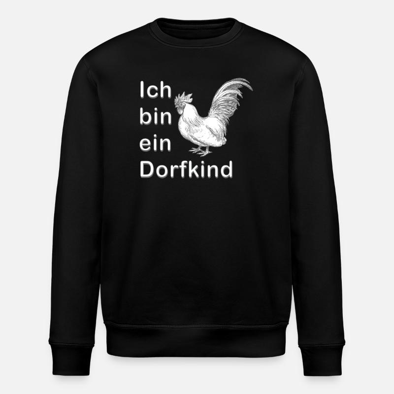 Ich bin ein Dorfkind - Stanley/Stella Unisex Bio-Sweatshirt ROLLER - Schwarz