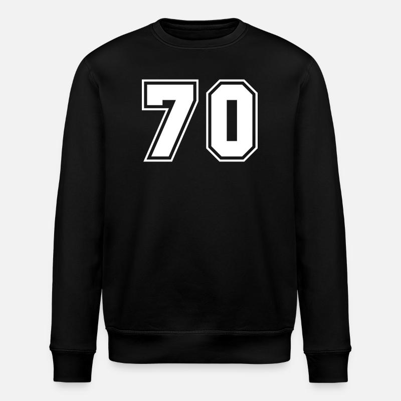 Sporty Numbers Design 70 - Stanley/Stella ROLLER Unisex Organic Sweatshirt - black