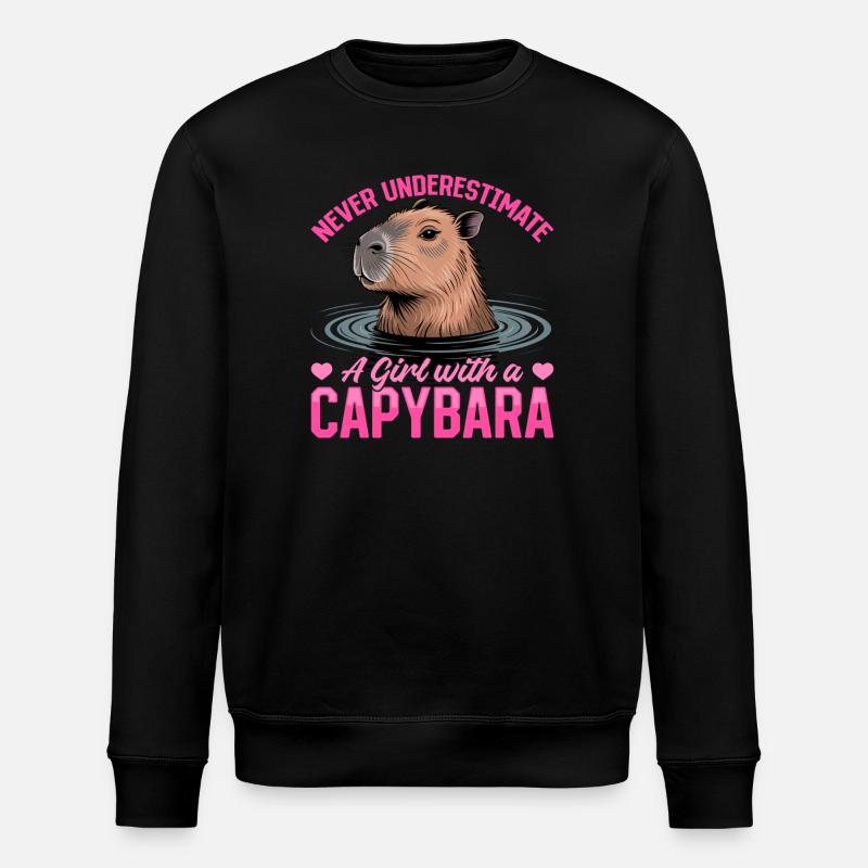 Drôle de Capybara - Sweat bio ROLLER Stanley/Stella Unisexe - noir