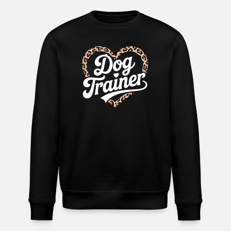 Dog Trainer Heart Design - Stanley/Stella ROLLER Unisex Organic Sweatshirt - black